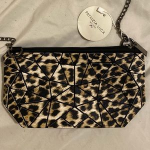 New Patrizia Luca Geometric Leopard X-body/Purse